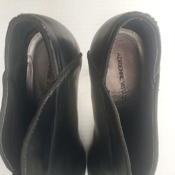 ADRIENNE VITTADINI BOOTIE STYLE HEEL SHOE BLACK LEATHER SIZE 8M - Picture 13 of 15